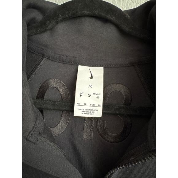 NWOT Nike x Off-White Mock-Neck Tracksuit Jacket in Black size XS Y2K Streetwear - Picture 4 of 7